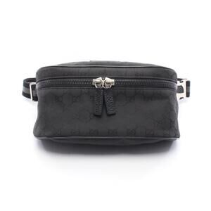 Gucci GG Waist Bag Leather Black